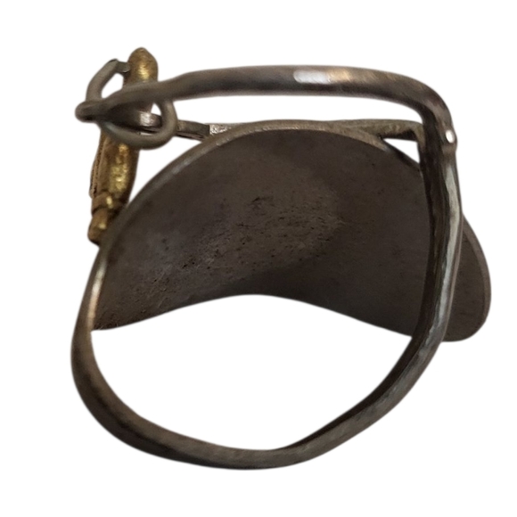 Kentucky Spoon Ring with Horse Charm – Adjustable Silver Tone Souvenir Jewelry - Picture 2 of 3